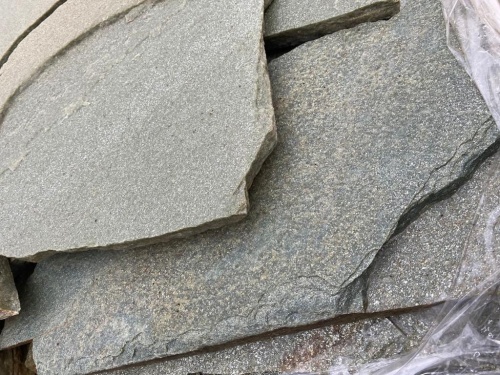 Плитняк златолит зелёный для цоколя, отмостки купить в Ишиме