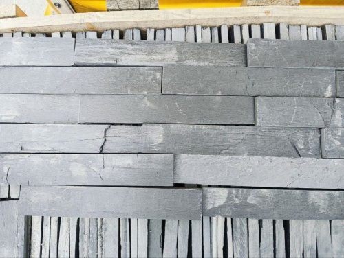 Плитка чёрная из натурального камня фасадная 30 см * 5 см, толщина 7 мм -30 мм купить в Ишиме