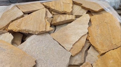 Плитняк златолит жёлтый для цоколя купить в Ишиме