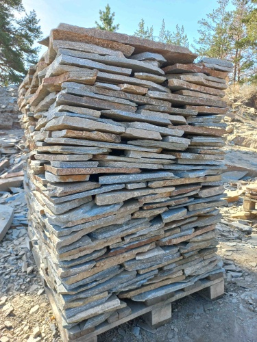 Плитняк златолит серебристый для цоколя, отмостки купить в Ишиме