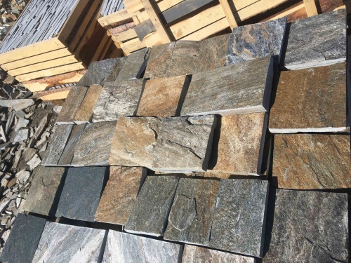 Плитка пилёная златолит Уральский для цоколя, отмостки купить в Ишиме