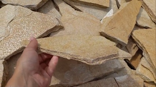 Плитняк златолит жёлтый для цоколя купить в Ишиме