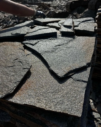 Плитняк златолит серебристый для фасада купить в Ишиме